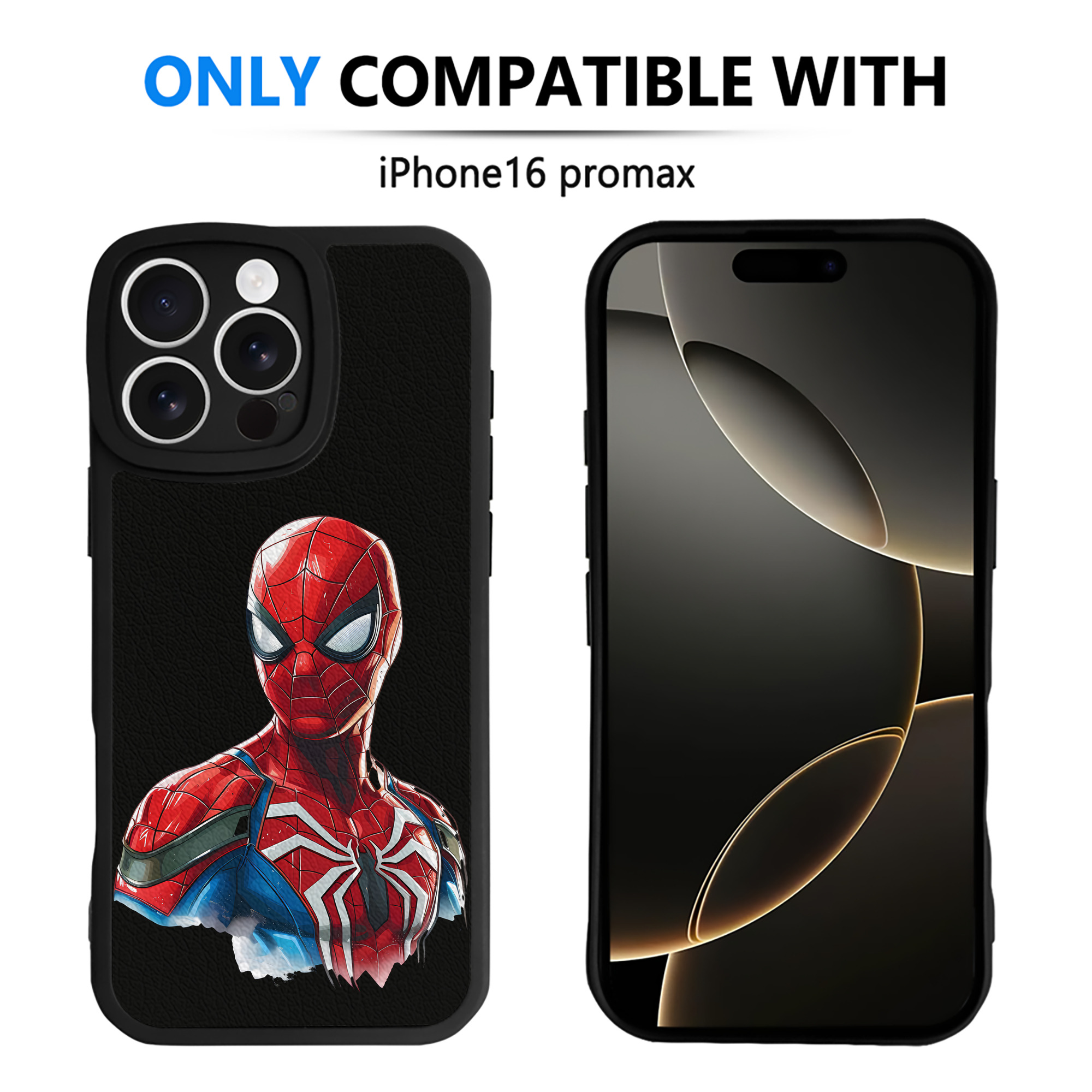 Spider Man スパイダーマン 【iPhone 16シリーズ対応】シリコンスマホケース（レザー調） 材質：シリコン